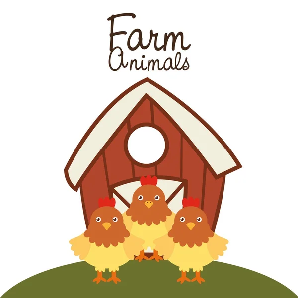 Diseño de animales de granja — Vector de stock
