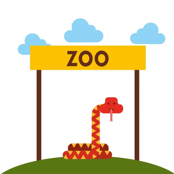 Diseño de animales del zoológico — Vector de stock
