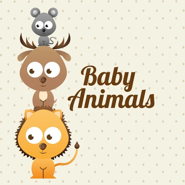 動物の赤ちゃんを設計します。 — ストックベクタ