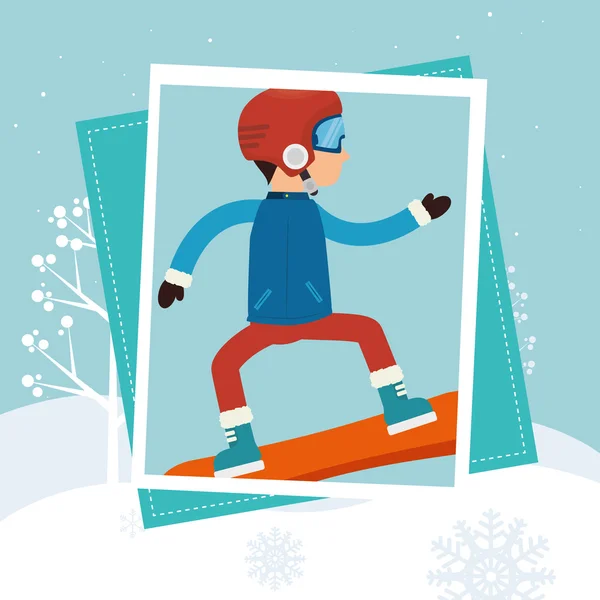 Vêtements et accessoires de sport d'hiver — Image vectorielle