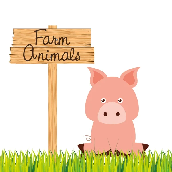 Farm animals design — Stock Vector
