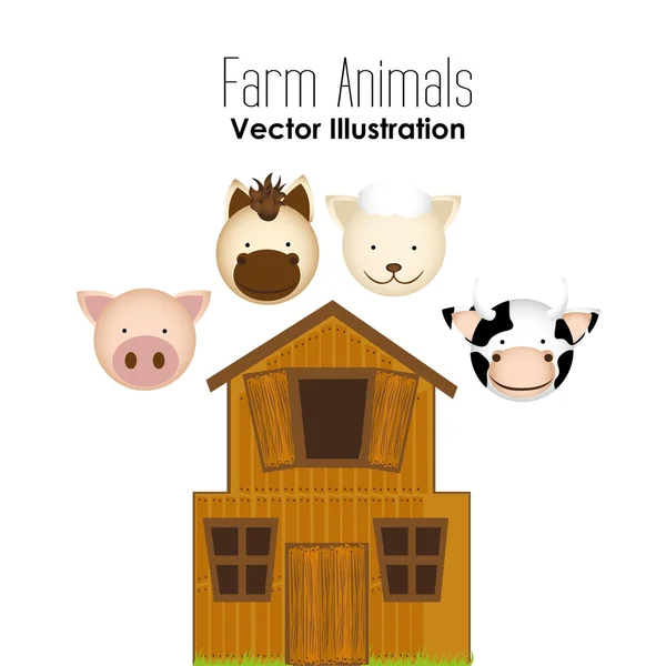 Conception des animaux de ferme — Image vectorielle