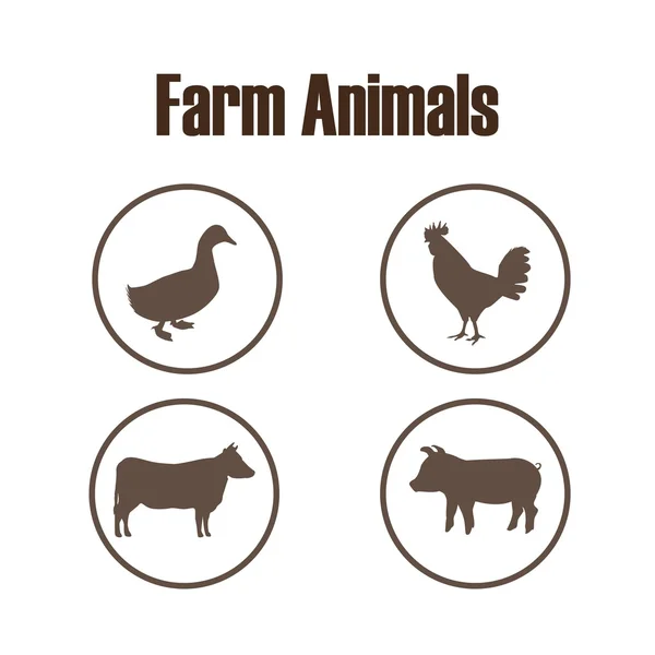 Farm állatok design — Stock Vector