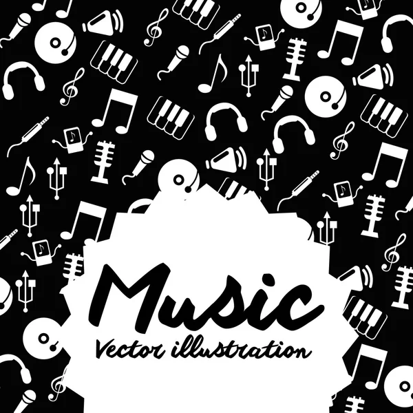 Muziek levensstijl ontwerp — Stockvector