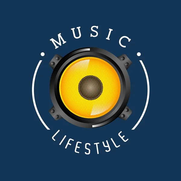 Design de style de vie musical — Image vectorielle