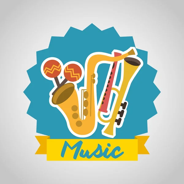 Música estilo de vida diseño — Vector de stock