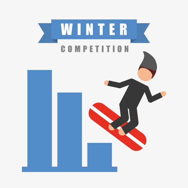 Zimní sportovní design — Stockový vektor