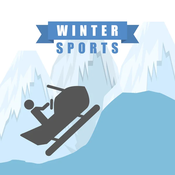 Diseño de deportes de invierno — Vector de stock