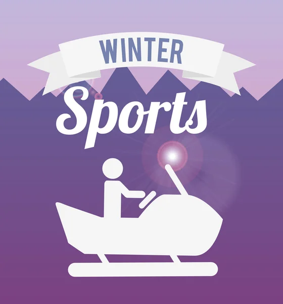 Diseño de deportes de invierno — Vector de stock