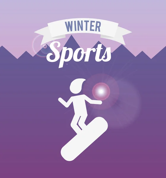 Diseño de deportes de invierno — Archivo Imágenes Vectoriales