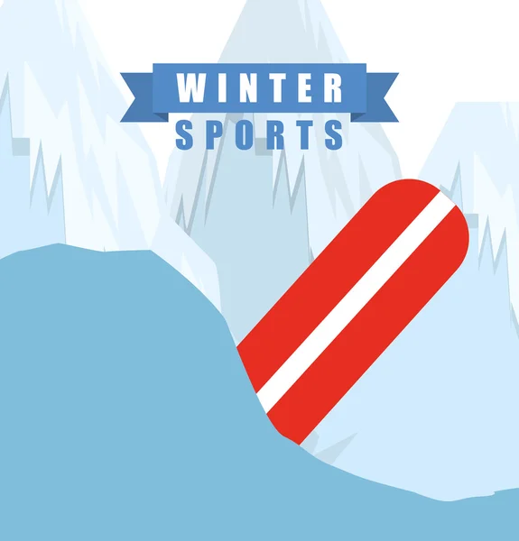 Diseño de deportes de invierno — Vector de stock