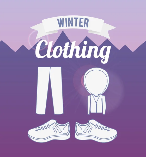 Kış giyim tasarım — Stok Vektör