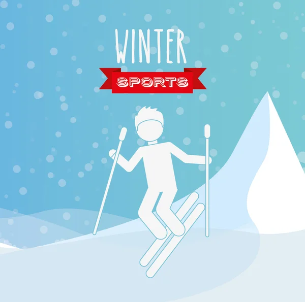 Wintersport-Design — Stockvektor