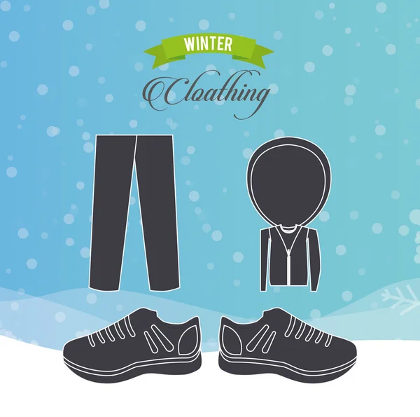 Winter clothing design — Stock Vector