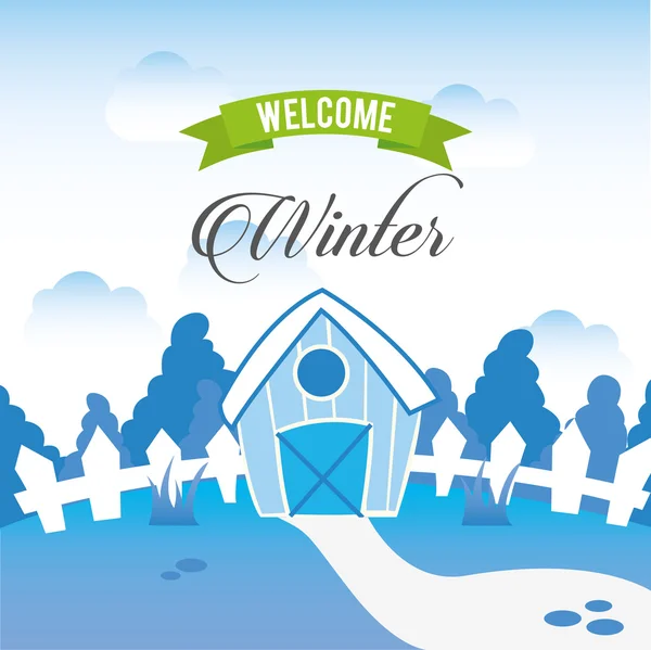 Welcome winter design — Stock Vector