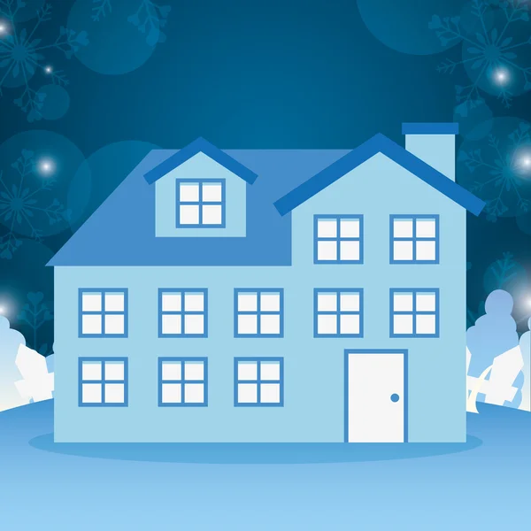 Zimní domy navrhovat — Stockový vektor