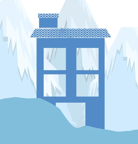 Projektowanie domów zima — Wektor stockowy