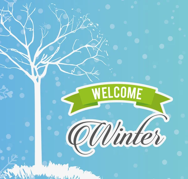 欢迎冬季设计 — 图库矢量图片