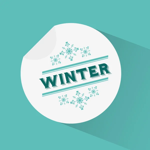 Diseño de invierno de bienvenida — Vector de stock