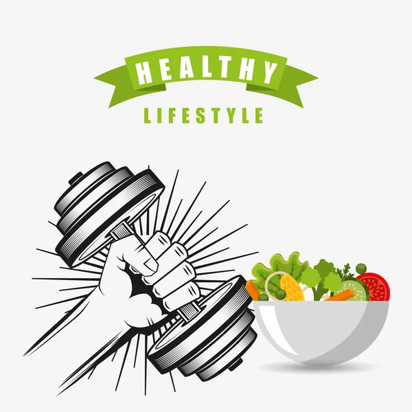 Healthy lifestyle design — Stock Vector