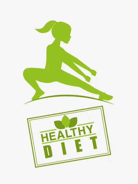 Healthy lifestyle design — Stock Vector