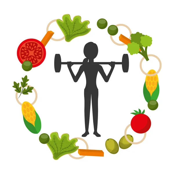 Healthy lifestyle design — Stock Vector