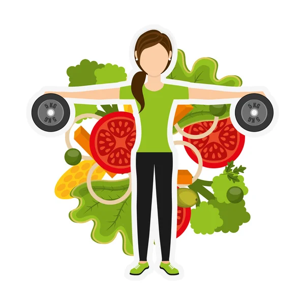 Healthy lifestyle design — Stock Vector