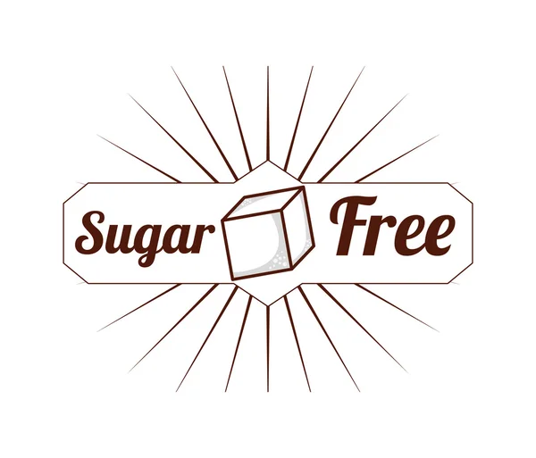 Sugar free design — Stock Vector