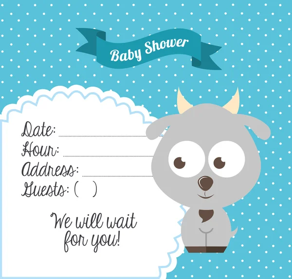 Desain baby shower - Stok Vektor