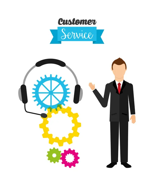 Customer service design — Stock Vector