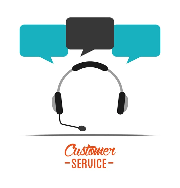 Conception du service client — Image vectorielle