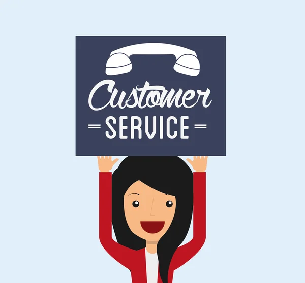 Müşteri hizmet tasarımı — Stok Vektör