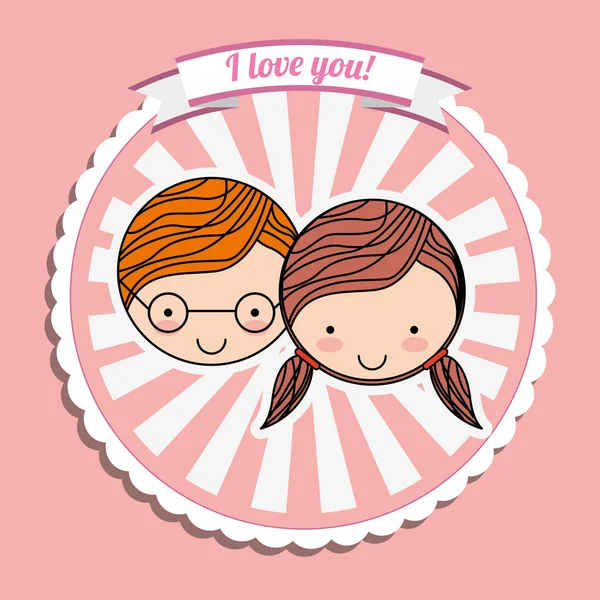 Diseño de tarjeta de amor — Vector de stock