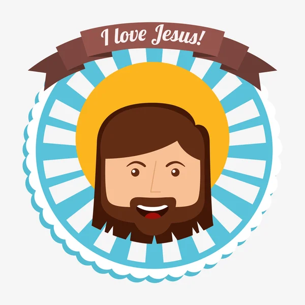 I love jesus design — Stock Vector