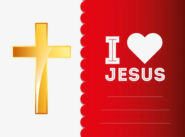 I love jesus design — Stock Vector