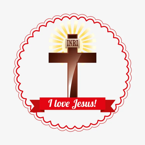 Ich liebe Jesusdesign — Stockvektor