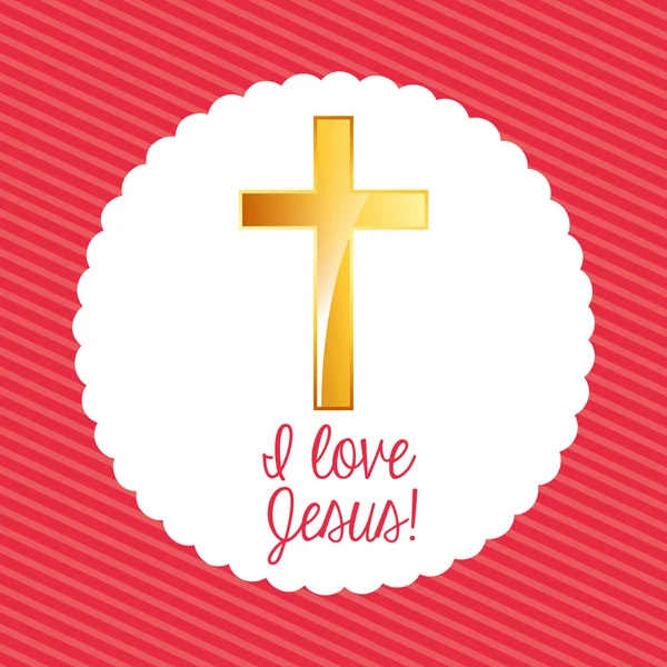 I love jesus design — Stock Vector