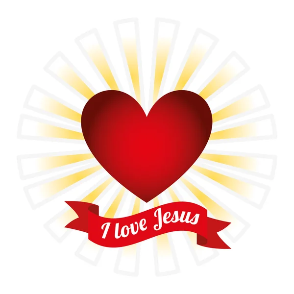 I love jesus design — Stock Vector