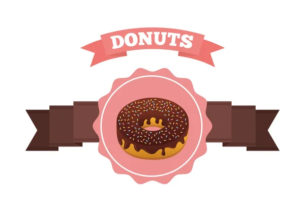 Design de donuts doces — Vetor de Stock