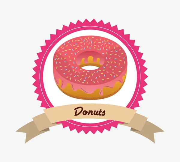 Diseño de rosquillas dulces — Vector de stock