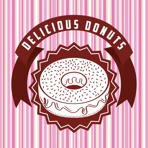 Γλυκό donuts σχεδιασμού — Διανυσματικό Αρχείο