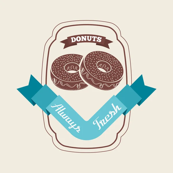 Sweet donuts design — Stock vektor