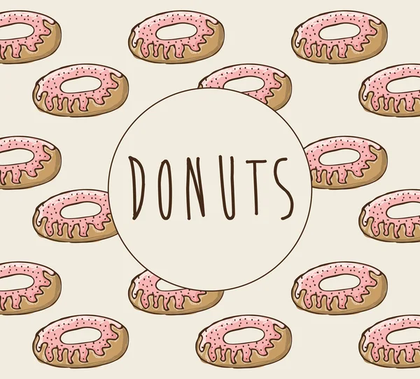 Zoete donuts ontwerp — Stockvector