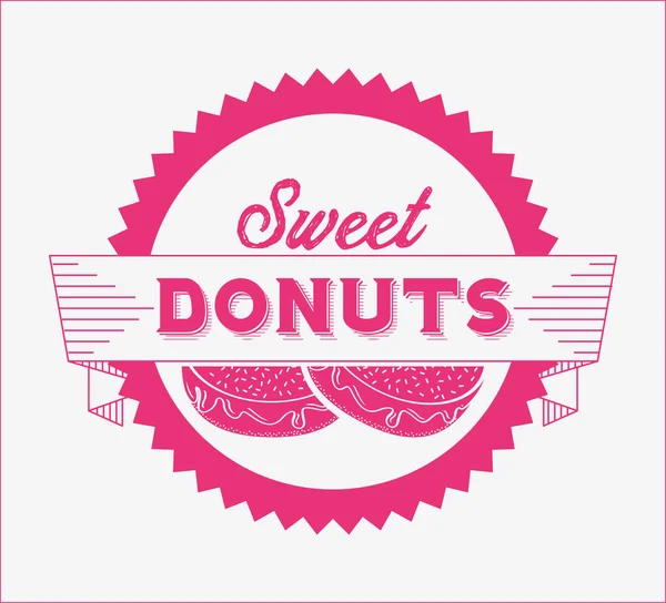 Sweet donuts design — Stock Vector