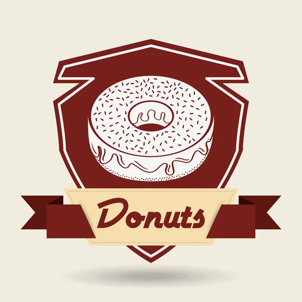 Zoete donuts ontwerp — Stockvector