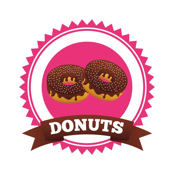 Diseño de rosquillas dulces — Vector de stock