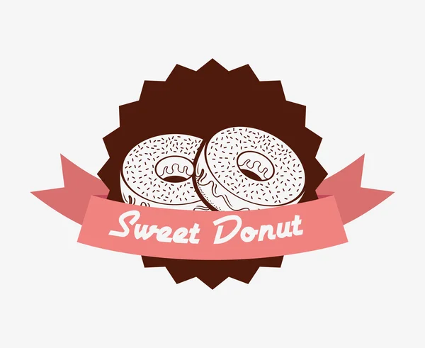 Sweet donuts design — Stock Vector