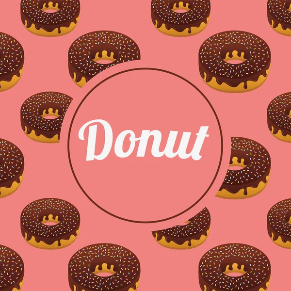 Zoete donuts ontwerp — Stockvector