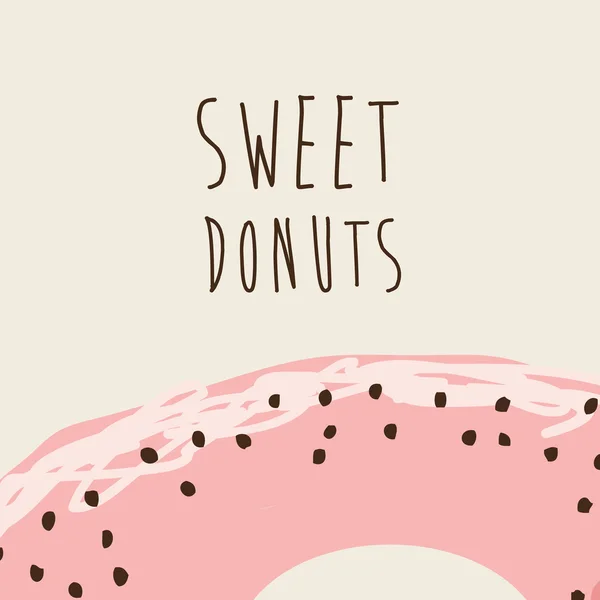 Diseño de rosquillas dulces — Vector de stock