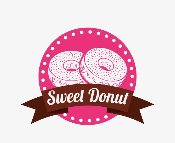 Sweet donuts design — Stock Vector